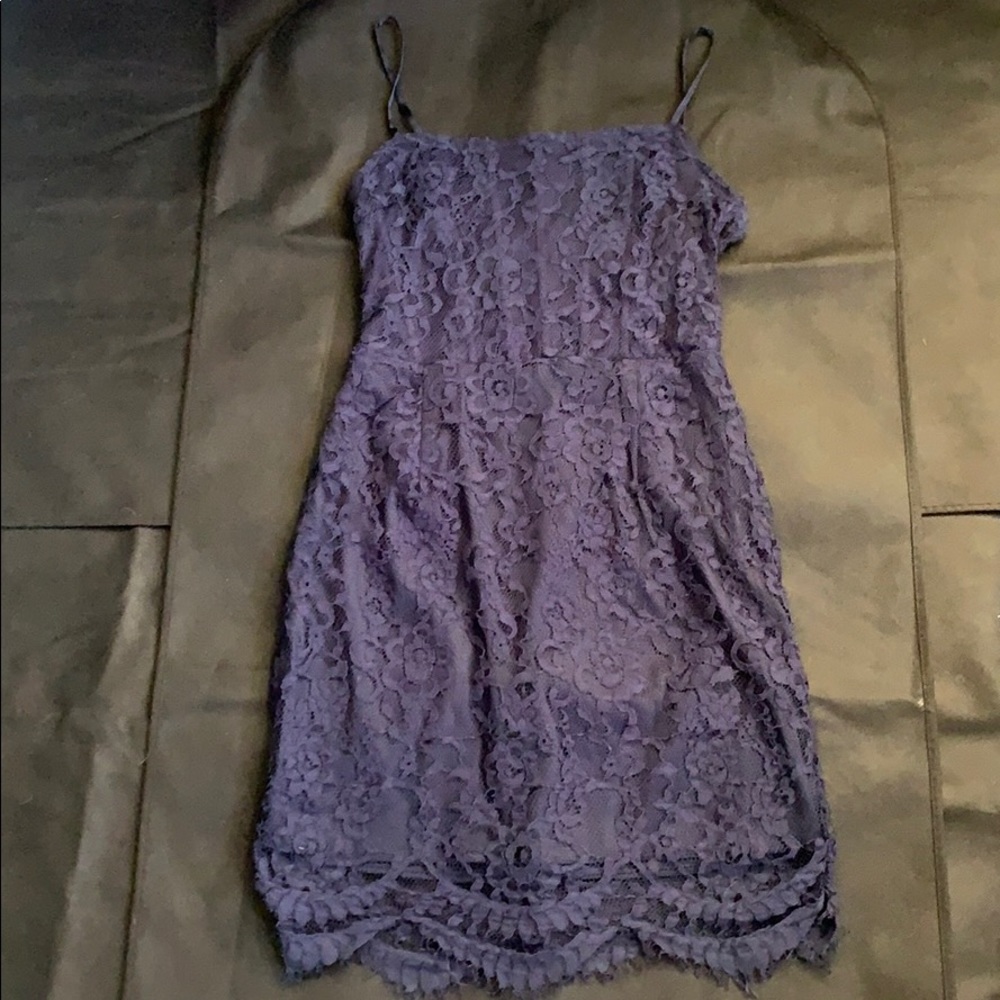 FASHION NOVA CORSET DRESS NAVY BLUE LACE SMALL